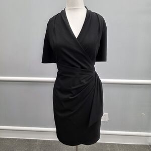 DKNY Black Mini Wrap Dress
